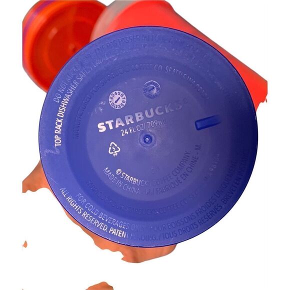 NEW 8 Starbucks Plastic Reusable LOGO Color Changing Cold Cup & LIDS 24 Oz SET - Picture 4 of 4